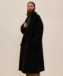 CB オーバーサイズシングルロングコート(ブラック)