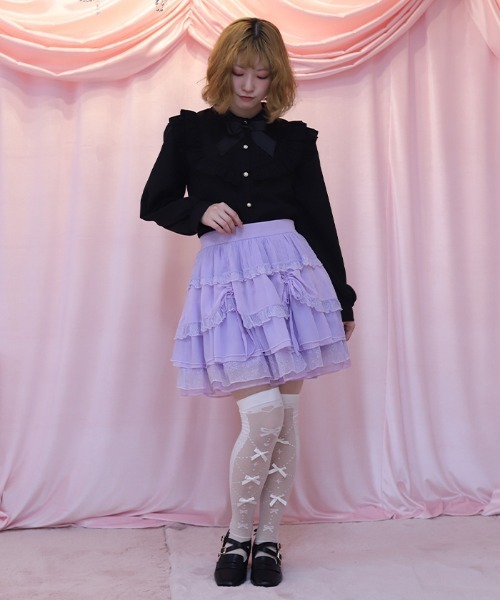 ドロスト×ティアードミニスカート（スカート）｜axes femme POETIQUE