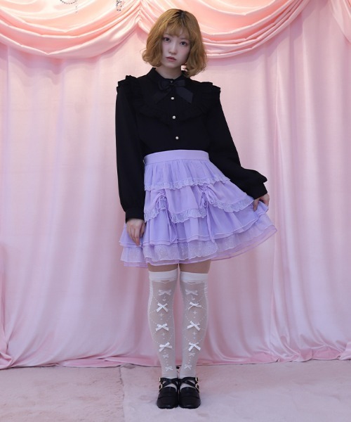 ドロスト×ティアードミニスカート（スカート）｜axes femme POETIQUE
