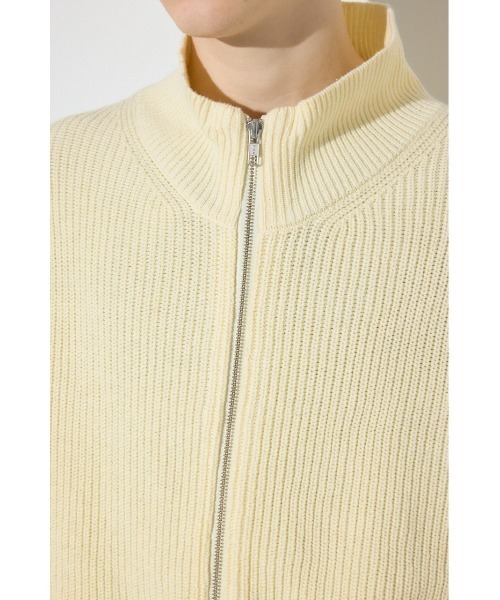 AZUL by moussy(アズールバイマウジー)の「スタンドカラーWジップニット(ニット/セーター・メンズ・ブラック/オフホワイト/グレー・LARGE/MEDIUM)」の11枚目の写真