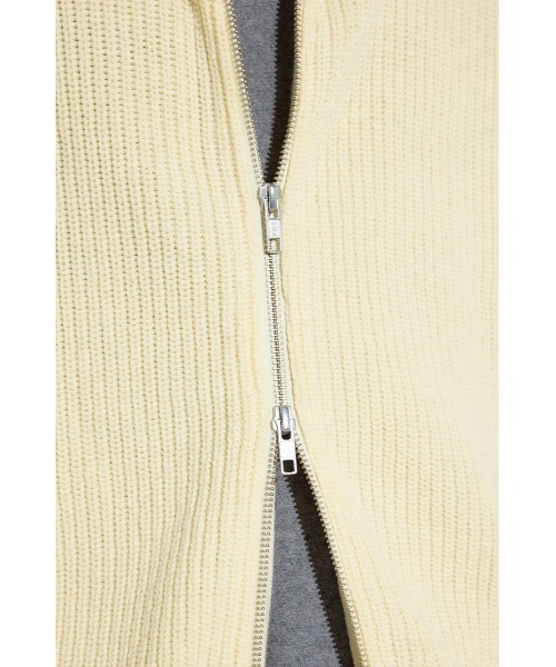 AZUL by moussy(アズールバイマウジー)の「スタンドカラーWジップニット(ニット/セーター・メンズ・ブラック/オフホワイト/グレー・LARGE/MEDIUM)」の15枚目の写真