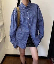 メンズライクチェックシャツ