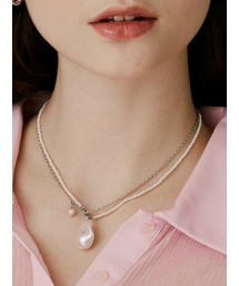VINTAGE HOLLYWOOD | Baroque Pearl Layered Necklace_VH2479NE010M(ネックレス)