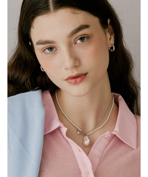 VINTAGE HOLLYWOOD(ビンテージハリウッド)の「Baroque Pearl Layered Necklace_VH2479NE010M(ネックレス・レディース・シルバー・FREE)」の5枚目の写真