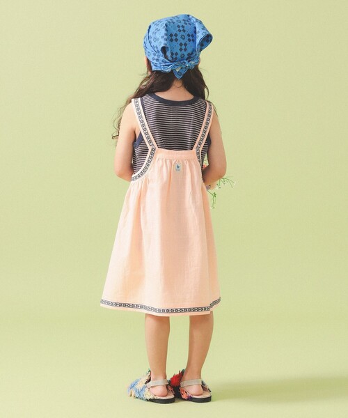 こども ビームス(コドモビームス)の「チロリアン ジャンパー スカート 2026SS(90~140cm)(スカート・キッズ・ピンク/ブラウン・140/130/120/110/100/90)」の3枚目の写真