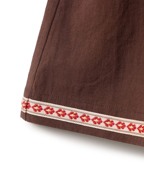 こども ビームス(コドモビームス)の「チロリアン ジャンパー スカート 2026SS(90~140cm)(スカート・キッズ・ピンク/ブラウン・140/130/120/110/100/90)」の6枚目の写真