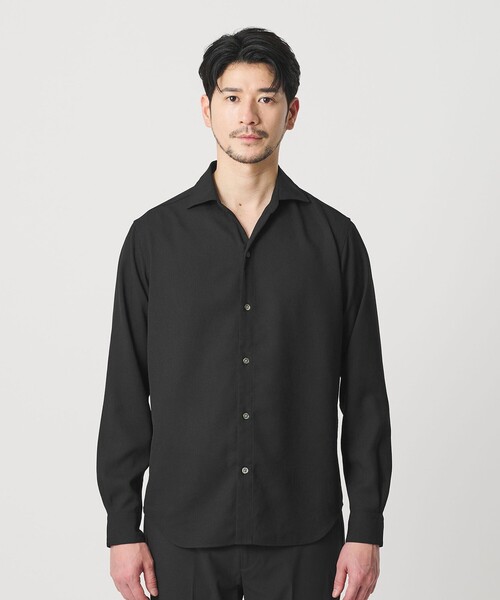 BEAUTY&YOUTH UNITED ARROWS(ビューティーアンドユースユナイテッドアローズ)の「【WEB限定 WARDROBE SMART】リネンライク ワイドカラー スキッパー シャツ(シャツ/ブラウス・メンズ・ブラック/コバルトブルー/ホワイト・S/M/L/XL)」の18枚目の写真