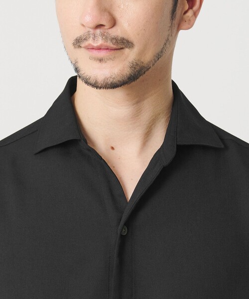 BEAUTY&YOUTH UNITED ARROWS(ビューティーアンドユースユナイテッドアローズ)の「【WEB限定 WARDROBE SMART】リネンライク ワイドカラー スキッパー シャツ(シャツ/ブラウス・メンズ・ブラック/コバルトブルー/ホワイト・S/M/L/XL)」の21枚目の写真