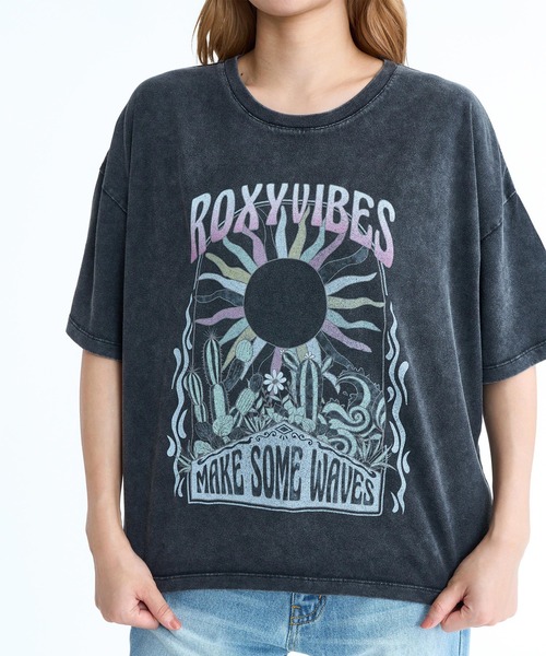 ROXY(ロキシー)の「ROXY/ロキシー 半袖 Tシャツ フロントプリント RST261087(Tシャツ/カットソー・レディース・ピンク/ブラック/アイボリー・M)」の8枚目の写真