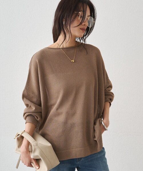 美品✨LoungeDress　和紙天竺ニット定価16500円　翌日発送可能 和紙天竺ニット（ニット/セーター）｜LOUNGEDRESS（ラウンジドレス）の