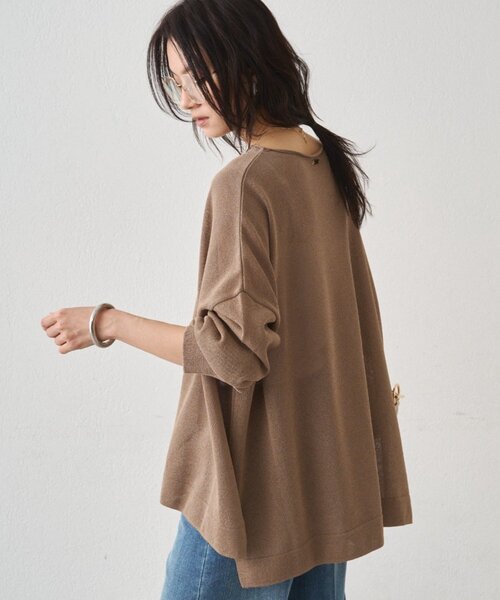 LOUNGEDRESS(ラウンジドレス)の「和紙天竺ニット(ニット/セーター・レディース・オフホワイト/チャコールグレー/ブラウン・FREE)」の22枚目の写真
