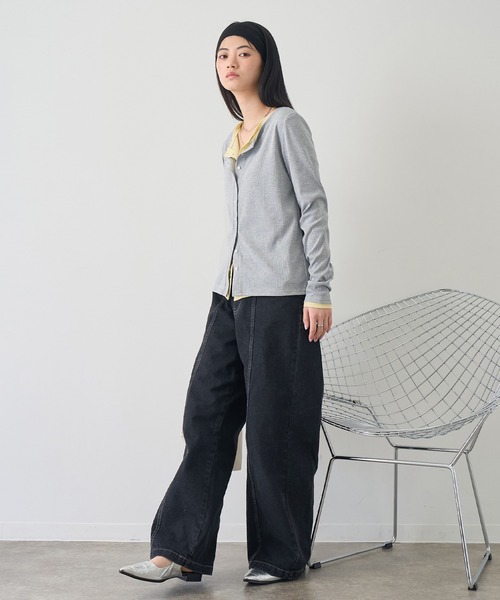 NOGLE(ノグル)の「【NOGLE/ノグル】レイヤードバイカラーカーディガン(カーディガン/ボレロ・レディース・レッド/ネイビー/チャコールグレー/グレー・FREE)」の18枚目の写真