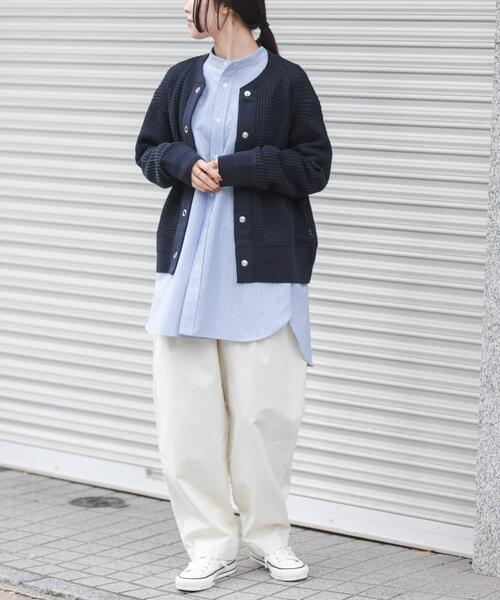 FORK&SPOON（フォークアンドスプーン）の「FORK&SPOON　ワッフルカーディガン（カーディガン/ボレロ・レディース・ベージュ/ミント/ネイビー・1）」の8枚目の写真