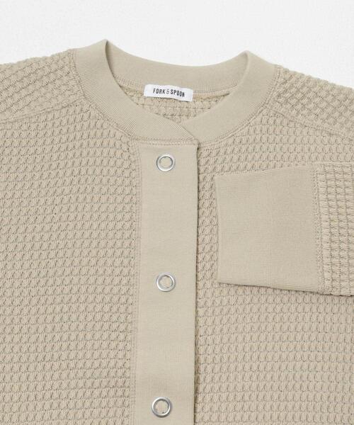 FORK&SPOON（フォークアンドスプーン）の「FORK&SPOON　ワッフルカーディガン（カーディガン/ボレロ・レディース・ベージュ/ミント/ネイビー・1）」の22枚目の写真