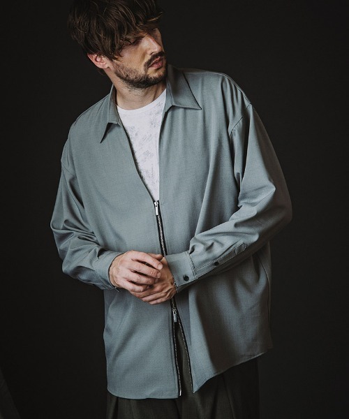 NO ID.(ノーアイディ)の「ms6409-V-N ZIP BIG-SH シャツ(458006-420S)(シャツ/ブラウス・メンズ・グレー/ブラック/ホワイト・ONE SIZE)」の3枚目の写真