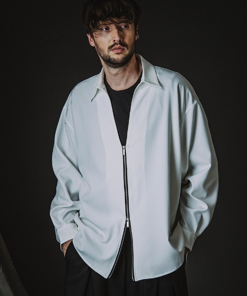 NO ID.(ノーアイディ)の「ms6409-V-N ZIP BIG-SH シャツ(458006-420S)(シャツ/ブラウス・メンズ・グレー/ブラック/ホワイト・ONE SIZE)」の4枚目の写真