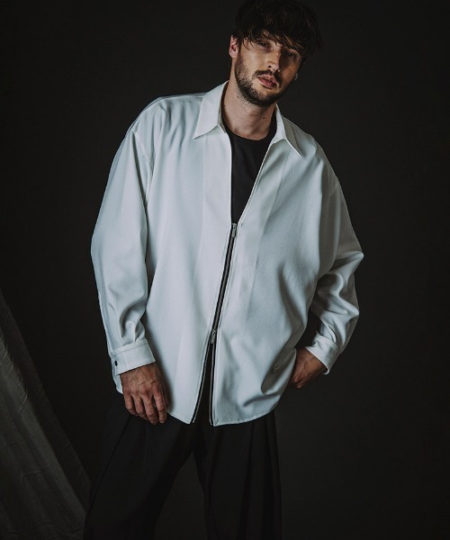 NO ID.(ノーアイディ)の「ms6409-V-N ZIP BIG-SH シャツ(458006-420S)(シャツ/ブラウス・メンズ・グレー/ブラック/ホワイト・ONE SIZE)」の5枚目の写真