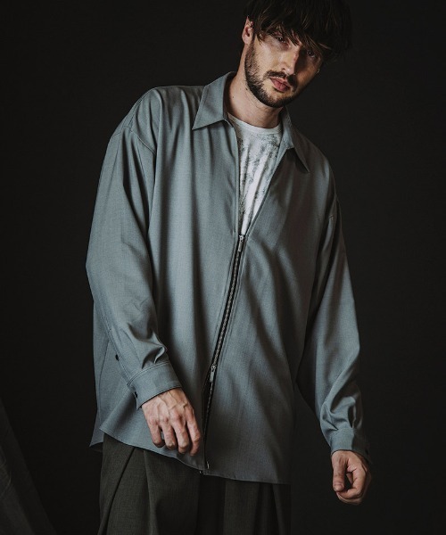 NO ID.(ノーアイディ)の「ms6409-V-N ZIP BIG-SH シャツ(458006-420S)(シャツ/ブラウス・メンズ・グレー/ブラック/ホワイト・ONE SIZE)」の6枚目の写真