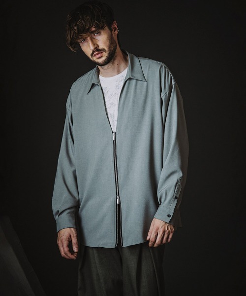 NO ID.(ノーアイディ)の「ms6409-V-N ZIP BIG-SH シャツ(458006-420S)(シャツ/ブラウス・メンズ・グレー/ブラック/ホワイト・ONE SIZE)」の7枚目の写真