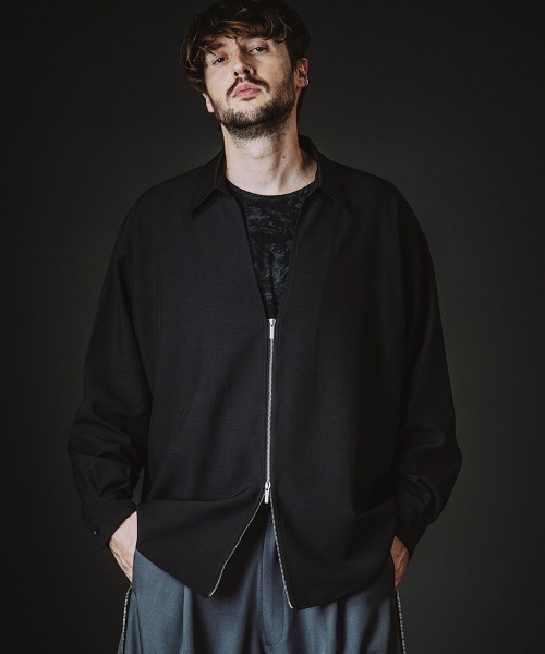NO ID.(ノーアイディ)の「ms6409-V-N ZIP BIG-SH シャツ(458006-420S)(シャツ/ブラウス・メンズ・グレー/ブラック/ホワイト・ONE SIZE)」の8枚目の写真
