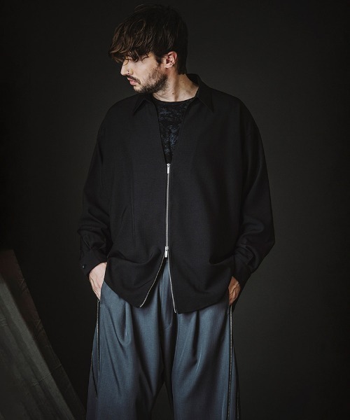 NO ID.(ノーアイディ)の「ms6409-V-N ZIP BIG-SH シャツ(458006-420S)(シャツ/ブラウス・メンズ・グレー/ブラック/ホワイト・ONE SIZE)」の9枚目の写真