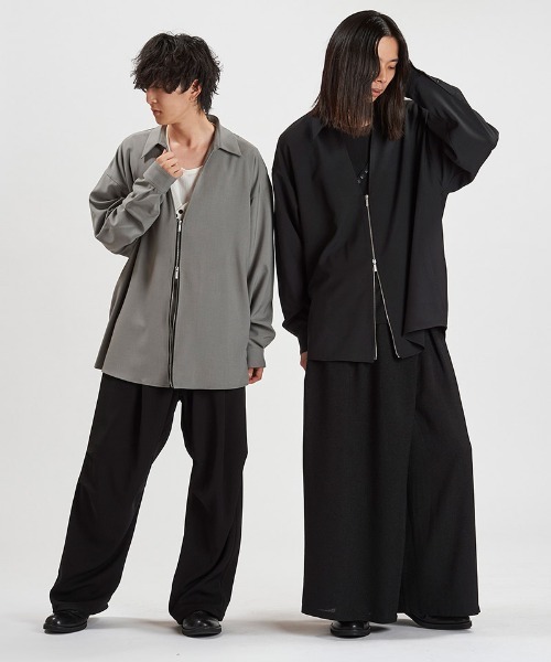 NO ID.(ノーアイディ)の「ms6409-V-N ZIP BIG-SH シャツ(458006-420S)(シャツ/ブラウス・メンズ・グレー/ブラック/ホワイト・ONE SIZE)」の10枚目の写真