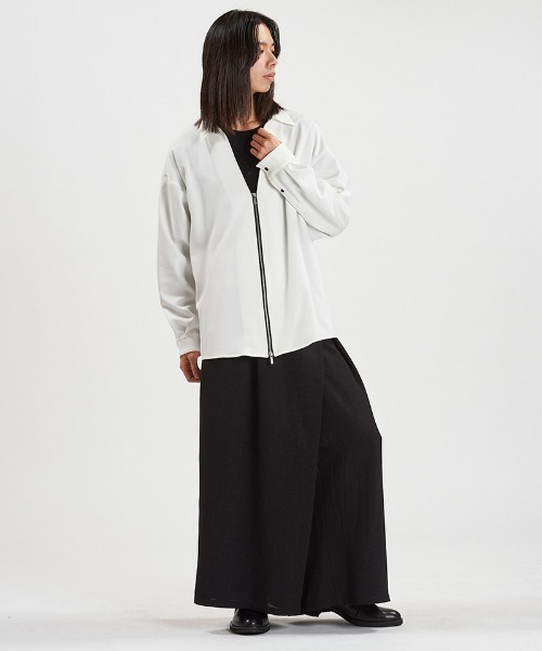 NO ID.(ノーアイディ)の「ms6409-V-N ZIP BIG-SH シャツ(458006-420S)(シャツ/ブラウス・メンズ・グレー/ブラック/ホワイト・ONE SIZE)」の11枚目の写真