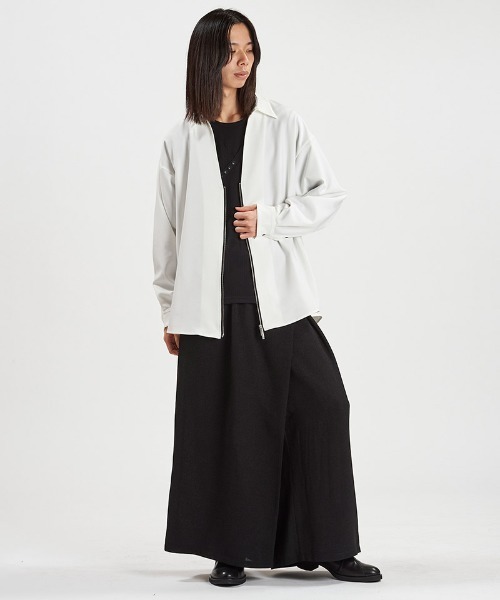 NO ID.(ノーアイディ)の「ms6409-V-N ZIP BIG-SH シャツ(458006-420S)(シャツ/ブラウス・メンズ・グレー/ブラック/ホワイト・ONE SIZE)」の12枚目の写真