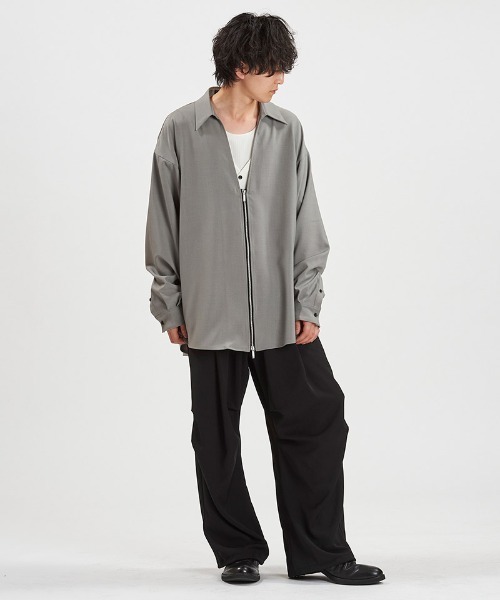 NO ID.(ノーアイディ)の「ms6409-V-N ZIP BIG-SH シャツ(458006-420S)(シャツ/ブラウス・メンズ・グレー/ブラック/ホワイト・ONE SIZE)」の15枚目の写真
