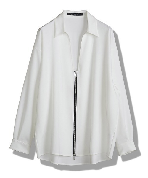 NO ID.(ノーアイディ)の「ms6409-V-N ZIP BIG-SH シャツ(458006-420S)(シャツ/ブラウス・メンズ・グレー/ブラック/ホワイト・ONE SIZE)」の19枚目の写真