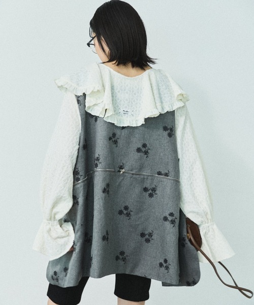 MIRROR STOKE(ミラーストーク)の「【ZOZO限定】FRILL COLLAR MULCH WAY BLOUSE/フリルカラーマルチウェイブラウス(シャツ/ブラウス・レディース・イエロー/アイボリー・MEDIUM)」の13枚目の写真