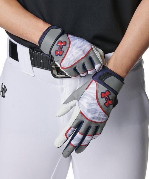 UNDER ARMOUR(アンダーアーマー)の「UAアンディナイアブル プロ バッティンググローブ(ベースボール/メンズ)(手袋・メンズ・グレー・S/XL/M/L)」の4枚目の写真