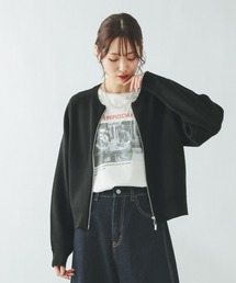 GLOBAL WORK | スウェットライクジップカーディガン/642682(カーディガン/ボレロ)