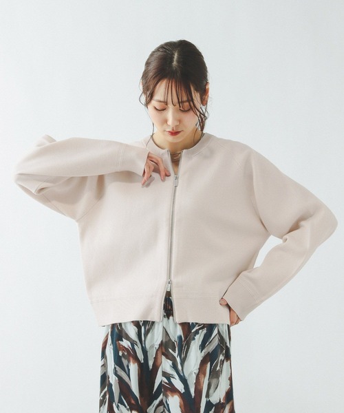 GLOBAL WORK(グローバルワーク)の「スウェットライクジップカーディガン/642682(カーディガン/ボレロ・レディース・ライトグレー/ブラウン/グレイッシュベージュ/ブラック・MEDIUM/LARGE)」の22枚目の写真