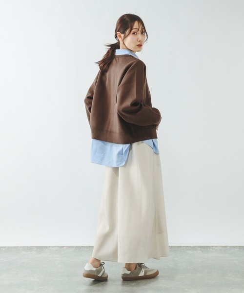 GLOBAL WORK(グローバルワーク)の「スウェットライクジップカーディガン/642682(カーディガン/ボレロ・レディース・ライトグレー/ブラウン/グレイッシュベージュ/ブラック・MEDIUM/LARGE)」の15枚目の写真