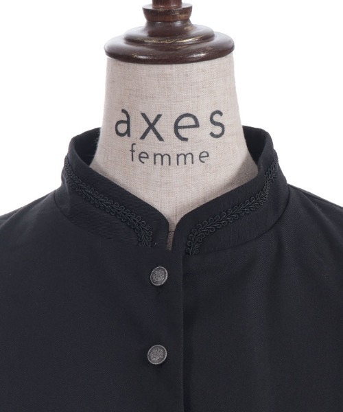 axes femme（アクシーズファム）の「連釦ジャケット（ブルゾン・レディース・ブラック/グレイッシュベージュ・FREE）」の19枚目の写真