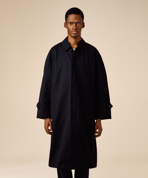 BEDWIN & THE HEARTBREAKERS(ベドウィン アンド ザ ハートブレイカーズ)の「L/S BALMACAAN COAT "Balmacaan"(ステンカラーコート・メンズ・ブラック・LARGE)」の1枚目の写真