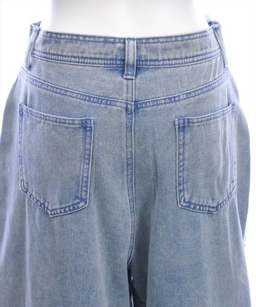 clear（クリア）の「サイドレースワイドデニムパンツ[カジュアル 着回し抜群 大人 ガーリー]≪新作≫（デニムパンツ・レディース・ライトブルー/ブルー・M/S/PS）」の13枚目の写真