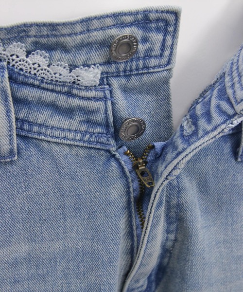 clear（クリア）の「サイドレースワイドデニムパンツ[カジュアル 着回し抜群 大人 ガーリー]≪新作≫（デニムパンツ・レディース・ライトブルー/ブルー・M/S/PS）」の15枚目の写真