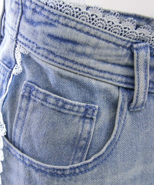clear（クリア）の「サイドレースワイドデニムパンツ[カジュアル 着回し抜群 大人 ガーリー]≪新作≫（デニムパンツ・レディース・ライトブルー/ブルー・M/S/PS）」の16枚目の写真