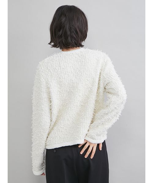 Mila Owen（ミラオーウェン）の「ニットツイードジャケット（ノーカラージャケット・レディース・イエロー/ベージュ/ブルー/アイボリー・1/0）」の9枚目の写真