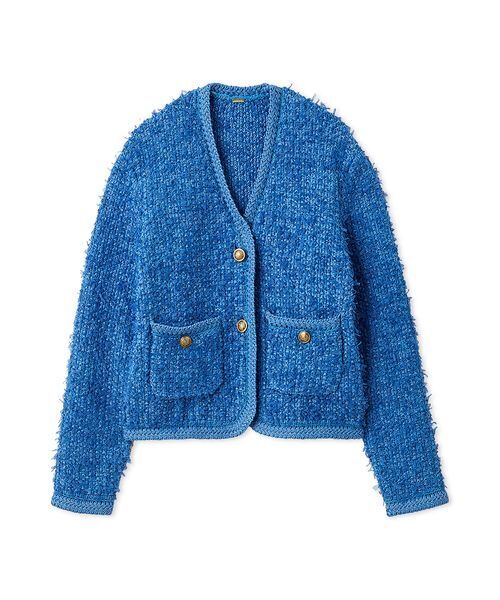 Mila Owen（ミラオーウェン）の「ニットツイードジャケット（ノーカラージャケット・レディース・イエロー/ベージュ/ブルー/アイボリー・1/0）」の18枚目の写真