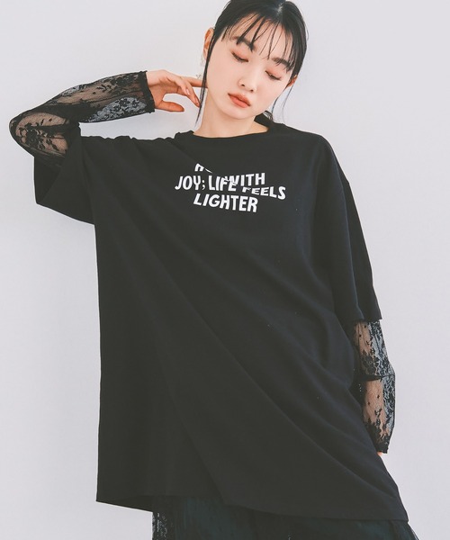 COLORME(カラーミー)の「【セット】Tシャツ&シアーレースワンピース(ワンピース・レディース・ホワイト/ブラック・FREE)」の19枚目の写真