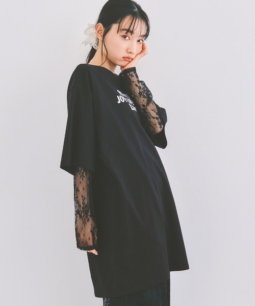 COLORME(カラーミー)の「【セット】Tシャツ&シアーレースワンピース(ワンピース・レディース・ホワイト/ブラック・FREE)」の21枚目の写真