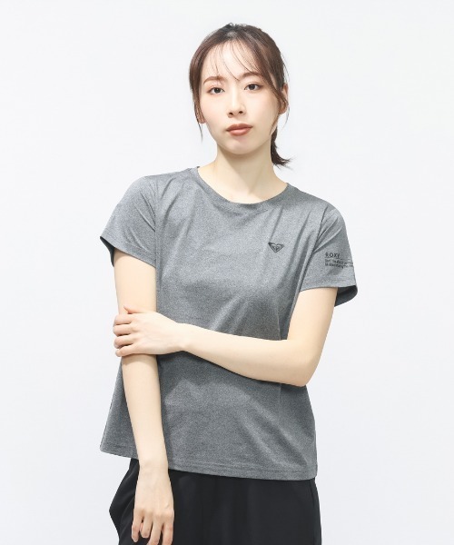 ROXY(ロキシー)の「ロキシー ROXY フィットネス 半袖Tシャツ(Tシャツ/カットソー・レディース・ブルー/チャコールグレー・S/M/L)」の2枚目の写真