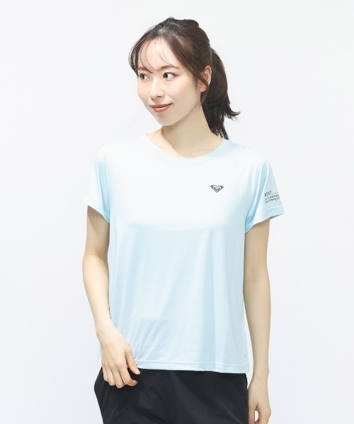ROXY(ロキシー)の「ロキシー ROXY フィットネス 半袖Tシャツ(Tシャツ/カットソー・レディース・ブルー/チャコールグレー・S/M/L)」の1枚目の写真