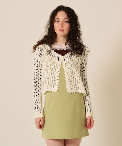 TINA：JOJUN（ティーナジョジュン）の「Uネック ミニ ジャンスカ TINA：JOJUN（ジャンパースカート・レディース・ブラウン系その他/カーキ・M/S）」の9枚目の写真