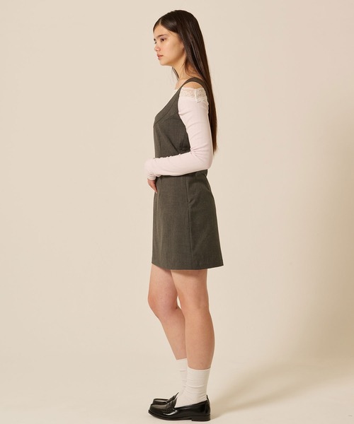 TINA：JOJUN（ティーナジョジュン）の「Uネック ミニ ジャンスカ TINA：JOJUN（ジャンパースカート・レディース・ブラウン系その他/カーキ・M/S）」の19枚目の写真