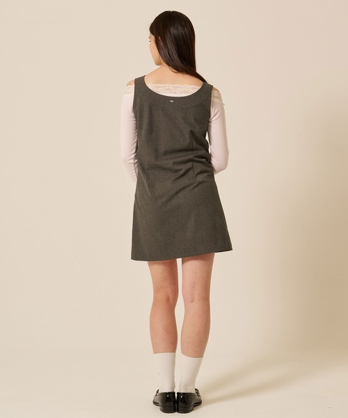 TINA：JOJUN（ティーナジョジュン）の「Uネック ミニ ジャンスカ TINA：JOJUN（ジャンパースカート・レディース・ブラウン系その他/カーキ・M/S）」の20枚目の写真