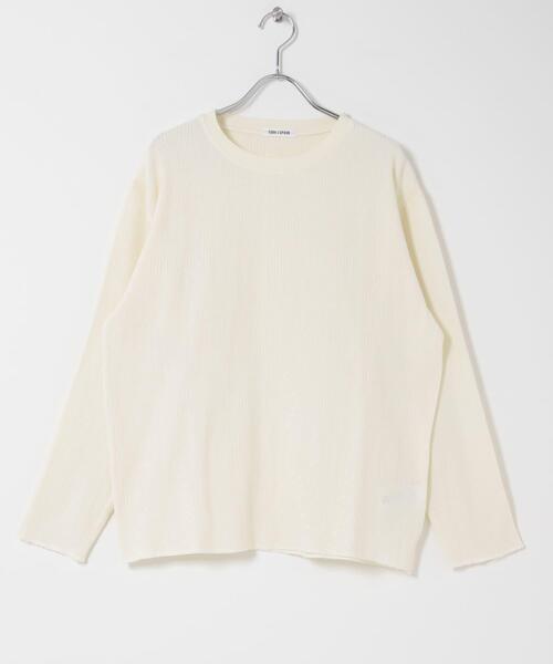 FORK&SPOON（フォークアンドスプーン）の「FORK&SPOON　メッシュロングスリーブプルオーバー（Tシャツ/カットソー・レディース・アイボリー/ブラック/チャコールグレー・1）」の16枚目の写真